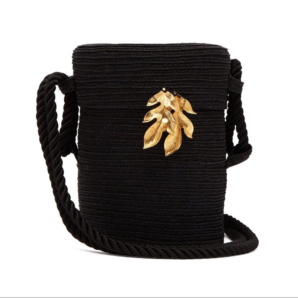 Rebecca De Ravenel - Farida Straw Bag in black New